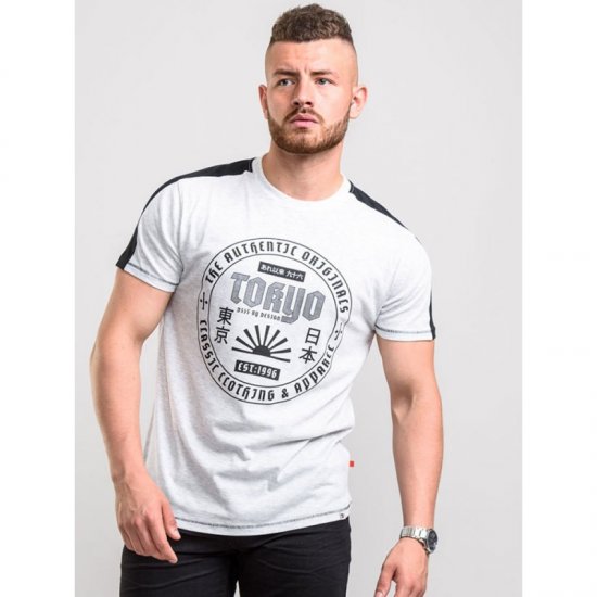 D555 Walton T-shirt White - Μακό μπλουζάκια - Aνδρικά μπλουζεσ μεγάλα μεγέθη