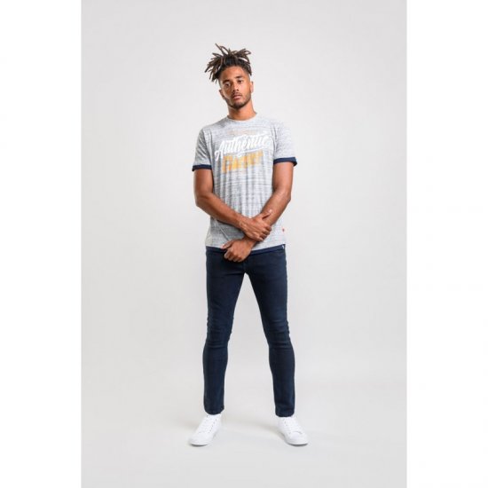 D555 Finn T-shirt Grey - Μακό μπλουζάκια - Aνδρικά μπλουζεσ μεγάλα μεγέθη