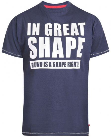 D555 Ronald T-shirt Navy - Μακό μπλουζάκια - Aνδρικά μπλουζεσ μεγάλα μεγέθη