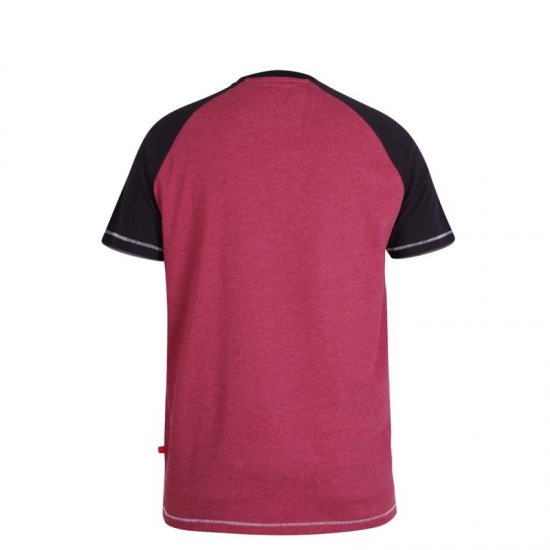 D555 Evans T-shirt Burgundy - Μακό μπλουζάκια - Aνδρικά μπλουζεσ μεγάλα μεγέθη