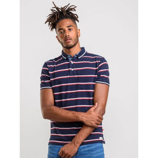 D555 Holmes Polo Navy - Πόλο μπλουζάκια - Aνδρικά μπλουζακια πολο μεγάλα μεγέθη