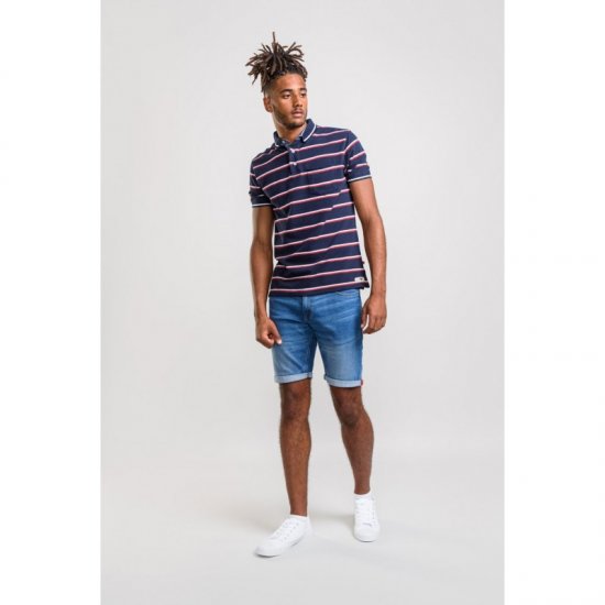 D555 Holmes Polo Navy - Πόλο μπλουζάκια - Aνδρικά μπλουζακια πολο μεγάλα μεγέθη