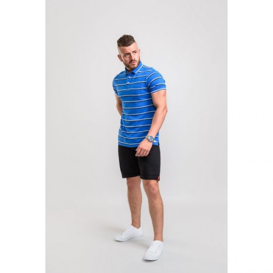 D555 Holmes Polo Blue - Πόλο μπλουζάκια - Aνδρικά μπλουζακια πολο μεγάλα μεγέθη