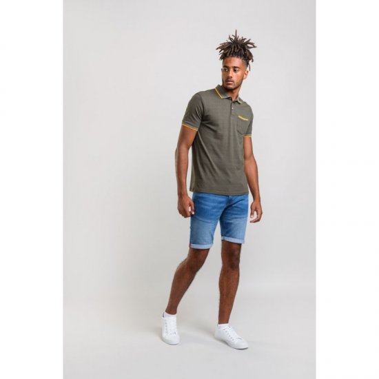 D555 Marshall Polo Khaki - Πόλο μπλουζάκια - Aνδρικά μπλουζακια πολο μεγάλα μεγέθη
