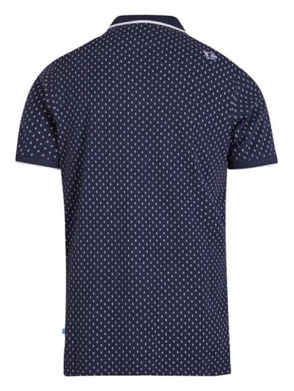 D555 Rogers Printed Polo Navy - Πόλο μπλουζάκια - Aνδρικά μπλουζακια πολο μεγάλα μεγέθη