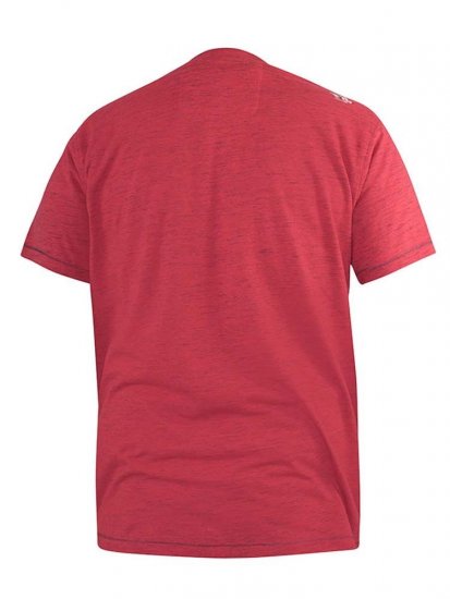 D555 Brisbane Santa Monica Route 66 Printed T-Shirt Red - Μακό μπλουζάκια - Aνδρικά μπλουζεσ μεγάλα μεγέθη