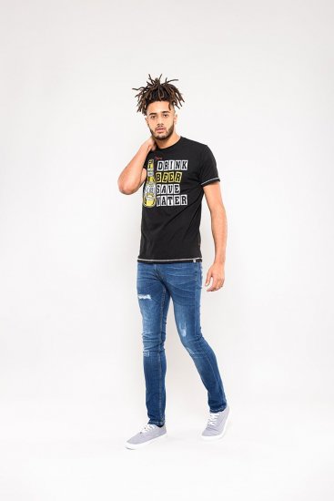 D555 Salford Save Water Drink Beer T-shirt Black - Μακό μπλουζάκια - Aνδρικά μπλουζεσ μεγάλα μεγέθη