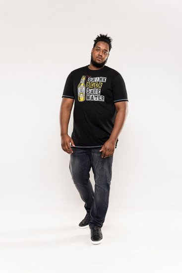 D555 Salford Save Water Drink Beer T-shirt Black - Μακό μπλουζάκια - Aνδρικά μπλουζεσ μεγάλα μεγέθη