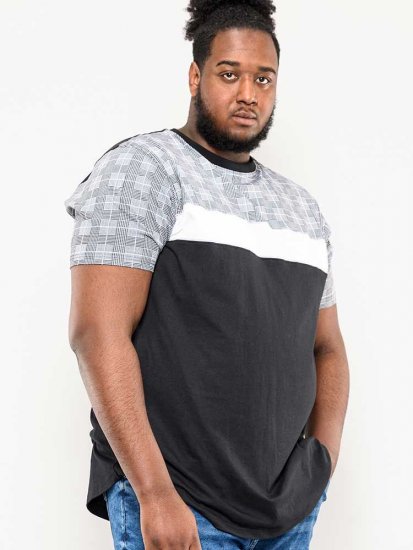 D555 Vista Couture Cut And Sew Curved Hem T-Shirt - Μακό μπλουζάκια - Aνδρικά μπλουζεσ μεγάλα μεγέθη