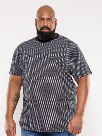 D555 Canton T-shirt Navy - Μακό μπλουζάκια - Aνδρικά μπλουζεσ μεγάλα μεγέθη