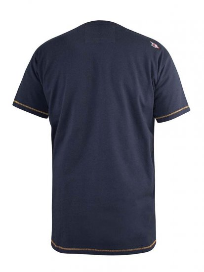 D555 Jasper Authentic Printed T-shirt Navy - Μακό μπλουζάκια - Aνδρικά μπλουζεσ μεγάλα μεγέθη