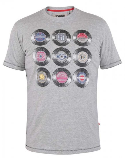 D555 Hexworth Vinyl Records Printed T-Shirt - Μακό μπλουζάκια - Aνδρικά μπλουζεσ μεγάλα μεγέθη