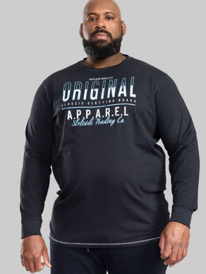 D555 Yeovil Long Sleeve T-Shirt - Μακό μπλουζάκια - Aνδρικά μπλουζεσ μεγάλα μεγέθη