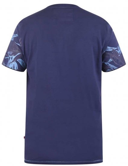 D555 BROMLEY Floral Panel Printed T-Shirt - Μακό μπλουζάκια - Aνδρικά μπλουζεσ μεγάλα μεγέθη