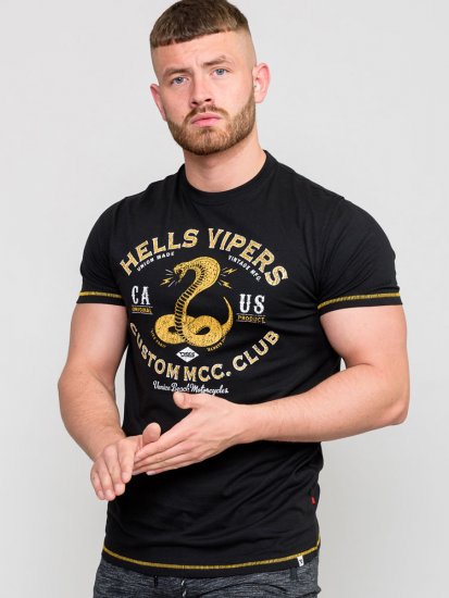 D555 WOOTON Printed T-Shirt - Μακό μπλουζάκια - Aνδρικά μπλουζεσ μεγάλα μεγέθη