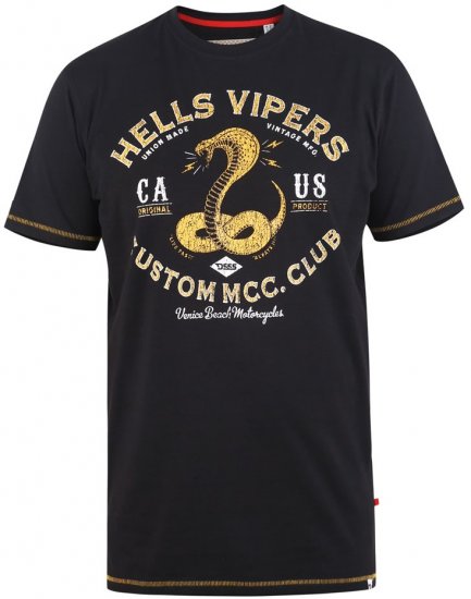 D555 WOOTON Printed T-Shirt - Μακό μπλουζάκια - Aνδρικά μπλουζεσ μεγάλα μεγέθη