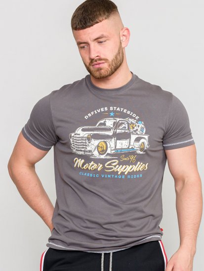D555 BARMING Printed T-Shirt - Μακό μπλουζάκια - Aνδρικά μπλουζεσ μεγάλα μεγέθη