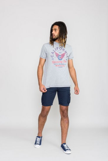 D555 BARTON Printed T-Shirt - Μακό μπλουζάκια - Aνδρικά μπλουζεσ μεγάλα μεγέθη