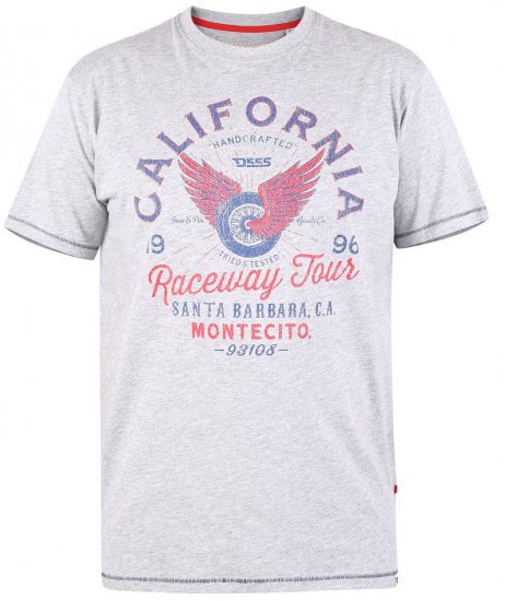 D555 BARTON Printed T-Shirt - Μακό μπλουζάκια - Aνδρικά μπλουζεσ μεγάλα μεγέθη