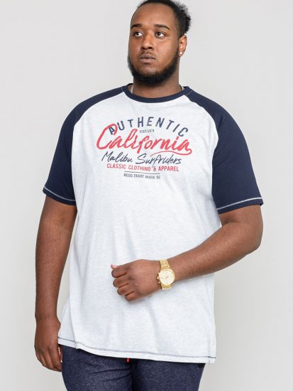 D555 SPARROW Printed T-Shirt - Μακό μπλουζάκια - Aνδρικά μπλουζεσ μεγάλα μεγέθη