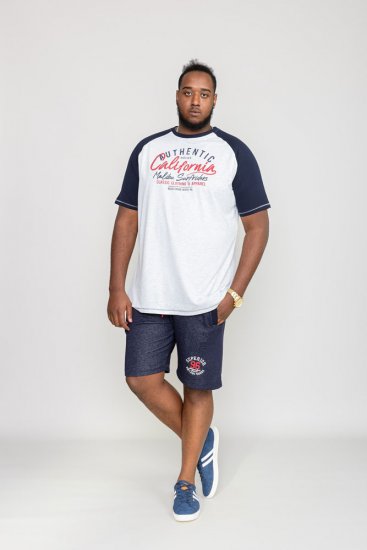 D555 SPARROW Printed T-Shirt - Μακό μπλουζάκια - Aνδρικά μπλουζεσ μεγάλα μεγέθη