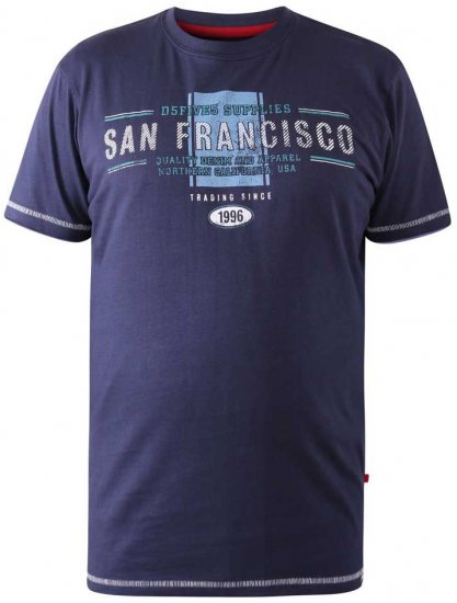 D555 WANSTEAD San Francisco T-Shirt - Μακό μπλουζάκια - Aνδρικά μπλουζεσ μεγάλα μεγέθη