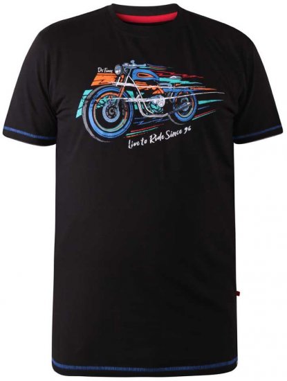 D555 CHINFORD Live To Ride Motorbike T-Shirt - Μακό μπλουζάκια - Aνδρικά μπλουζεσ μεγάλα μεγέθη