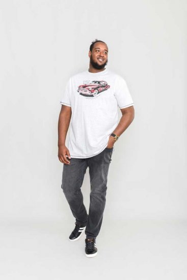 D555 LOUGHTON Old School Car T-Shirt - Μακό μπλουζάκια - Aνδρικά μπλουζεσ μεγάλα μεγέθη