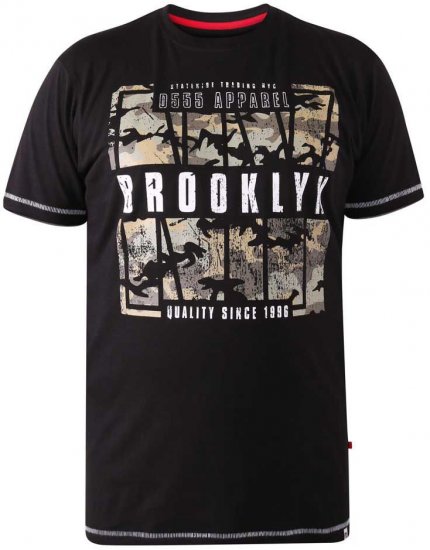 D555 BRICKET Camo Brooklyn T-Shirt - Μακό μπλουζάκια - Aνδρικά μπλουζεσ μεγάλα μεγέθη