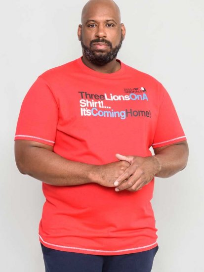 D555 LIONS England T-shirt - Μακό μπλουζάκια - Aνδρικά μπλουζεσ μεγάλα μεγέθη