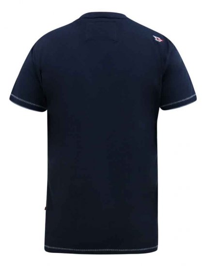 D555 Cransford Gradient Line Printed T-Shirt - Μακό μπλουζάκια - Aνδρικά μπλουζεσ μεγάλα μεγέθη