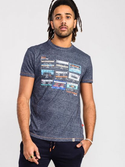 D555 Apsey Multi Cassette Tape Printed T-Shirt - Μακό μπλουζάκια - Aνδρικά μπλουζεσ μεγάλα μεγέθη