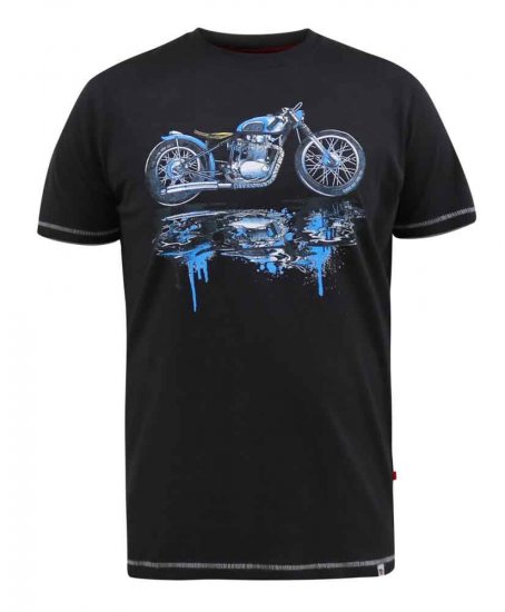 D555 Fritton Bike With Shadow And Drips Printed T-Shirt - Μακό μπλουζάκια - Aνδρικά μπλουζεσ μεγάλα μεγέθη