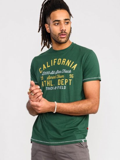 D555 Parnwell California Athletics Printed T-Shirt - Μακό μπλουζάκια - Aνδρικά μπλουζεσ μεγάλα μεγέθη