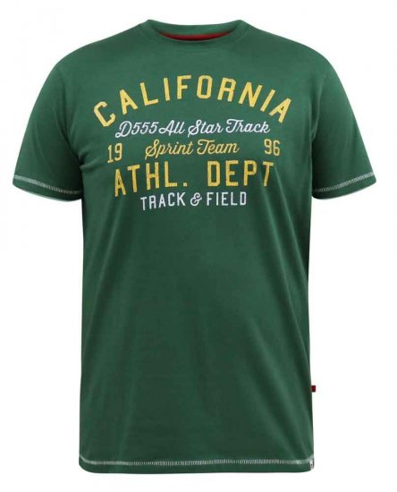 D555 Parnwell California Athletics Printed T-Shirt - Μακό μπλουζάκια - Aνδρικά μπλουζεσ μεγάλα μεγέθη