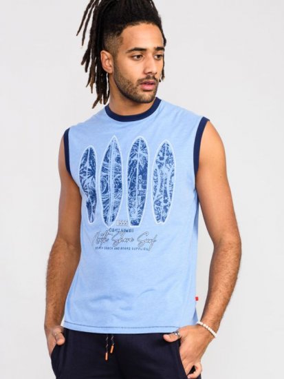 D555 Bretton Surf Board Printed Sleeveless T-Shirt - Μακό μπλουζάκια - Aνδρικά μπλουζεσ μεγάλα μεγέθη