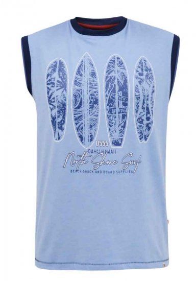 D555 Bretton Surf Board Printed Sleeveless T-Shirt - Μακό μπλουζάκια - Aνδρικά μπλουζεσ μεγάλα μεγέθη