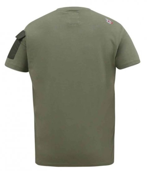 D555 Yarwell Printed T-Shirt With Sleeve Pocket - Μακό μπλουζάκια - Aνδρικά μπλουζεσ μεγάλα μεγέθη