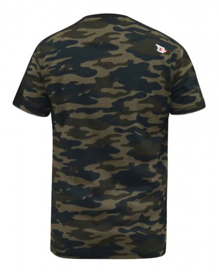 D555 Sullivan Ao Camo T-Shirt With Chest Print - Μακό μπλουζάκια - Aνδρικά μπλουζεσ μεγάλα μεγέθη