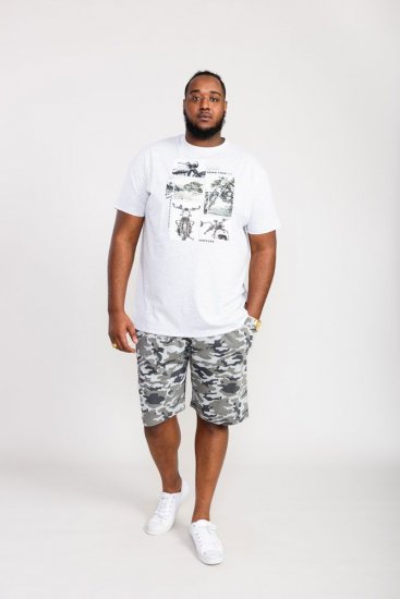 D555 Trafford Bike Photo Printed T-Shirt White - Μακό μπλουζάκια - Aνδρικά μπλουζεσ μεγάλα μεγέθη