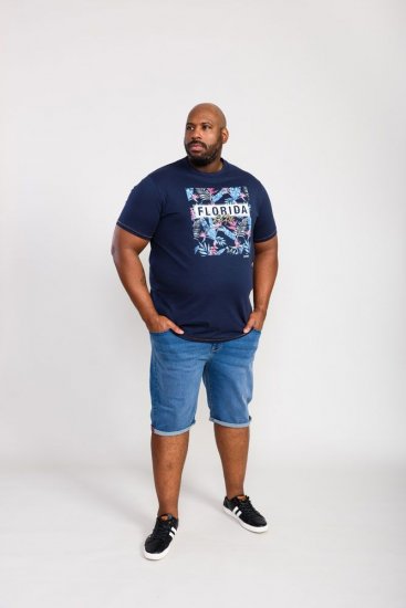 D555 Prestwick Florida Floral Printed T-Shirt - Μακό μπλουζάκια - Aνδρικά μπλουζεσ μεγάλα μεγέθη