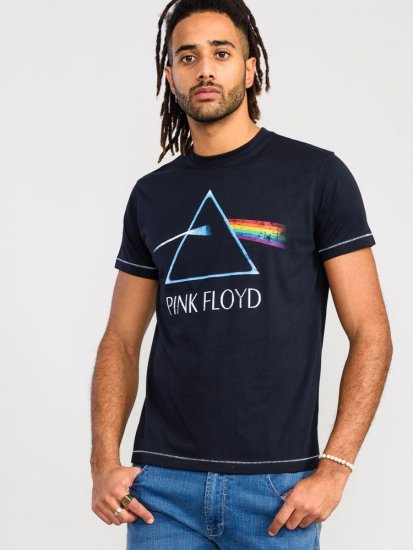 D555 Eclipse Official Pink Floyd Printed Crew Neck T-Shirt - Μακό μπλουζάκια - Aνδρικά μπλουζεσ μεγάλα μεγέθη