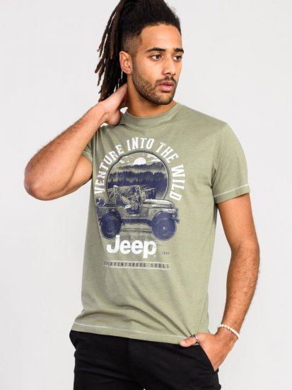 D555 Hibbert Official Jeep Printed T-Shirt - Μακό μπλουζάκια - Aνδρικά μπλουζεσ μεγάλα μεγέθη