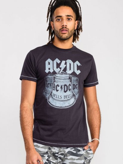 D555 Highway Official AC/DC Hells Bells Printed T- Shirt - Μακό μπλουζάκια - Aνδρικά μπλουζεσ μεγάλα μεγέθη