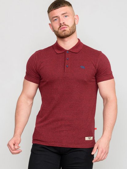D555 WINCHESTER Red Polo Shirt - Πόλο μπλουζάκια - Aνδρικά μπλουζακια πολο μεγάλα μεγέθη