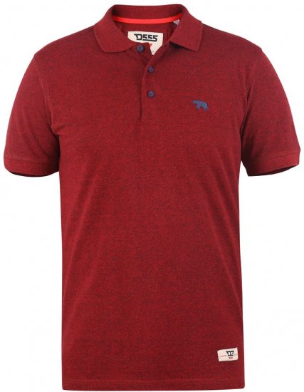 D555 WINCHESTER Red Polo Shirt - Πόλο μπλουζάκια - Aνδρικά μπλουζακια πολο μεγάλα μεγέθη