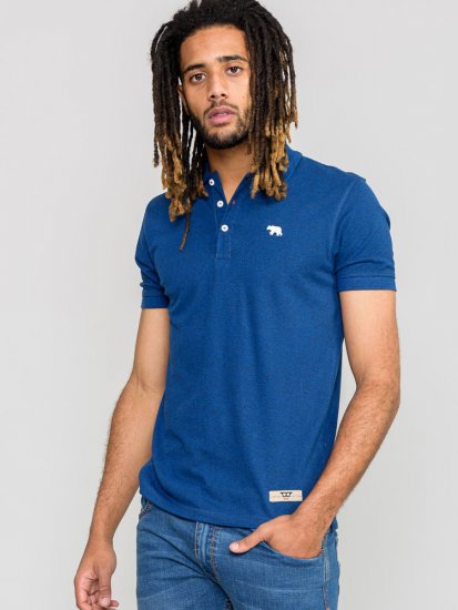 D555 WINCHESTER Blue Polo Shirt - Πόλο μπλουζάκια - Aνδρικά μπλουζακια πολο μεγάλα μεγέθη