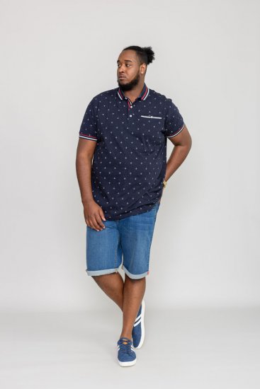 D555 SWINDON Print Polo Shirt - Πόλο μπλουζάκια - Aνδρικά μπλουζακια πολο μεγάλα μεγέθη