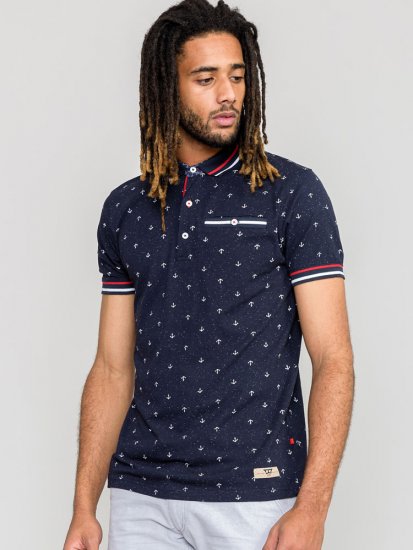 D555 SWINDON Print Polo Shirt - Πόλο μπλουζάκια - Aνδρικά μπλουζακια πολο μεγάλα μεγέθη