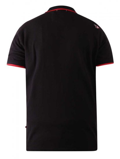 D555 Canning Chest Embroidery Polo Shirt Black - Πόλο μπλουζάκια - Aνδρικά μπλουζακια πολο μεγάλα μεγέθη